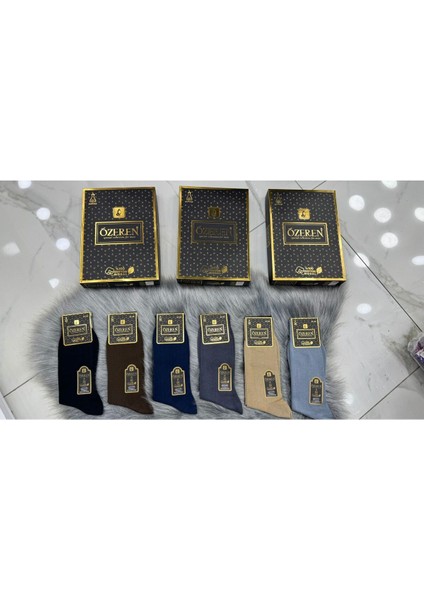 Iç Giyim Özeren Lüx %100 Pamuk Modal Erkek Çorap Ekonomik Paket (12 Adet)