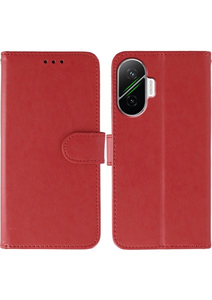 Xiaomi Poco F7 5g Pu Deri Kapaklı Cüzdan Telefon Kılıfı ve Kayışı (Yurt Dışından)