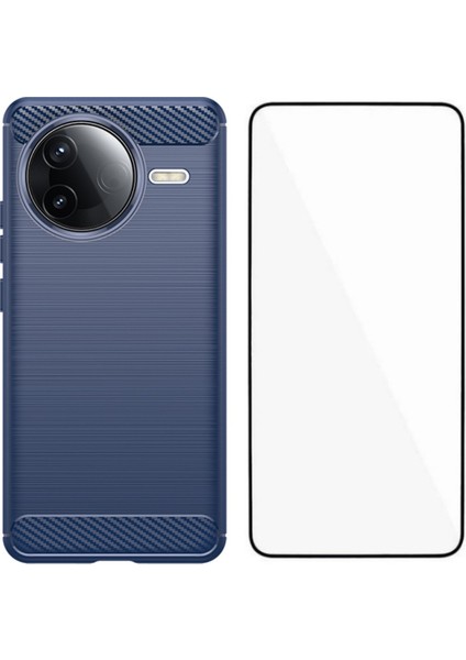 Xiaomi Poco F7 Pro 5g Fırçalanmış Dokulu Tpu Telefon Kılıfı ve Temperli Cam (Yurt Dışından)