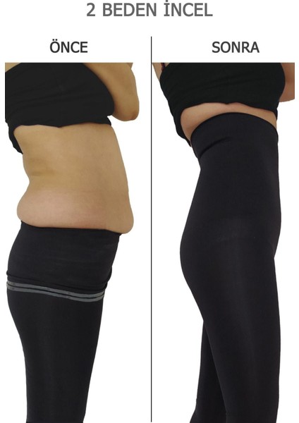 Anında Incelme Siyah Yüksek Bel Korse Tayt Toparlayıcı Korse