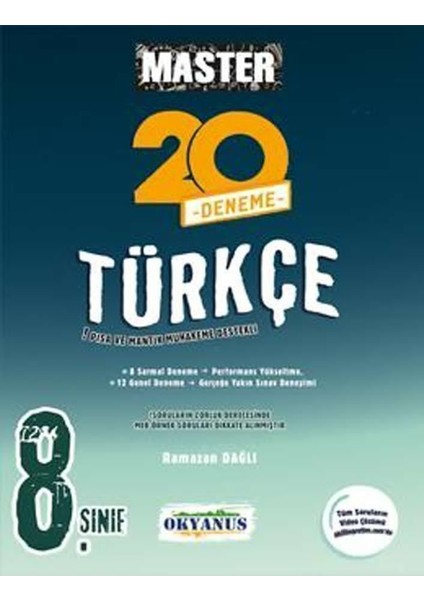 Okyanus 2026 8. Sınıf Master Türkçe 20 Deneme