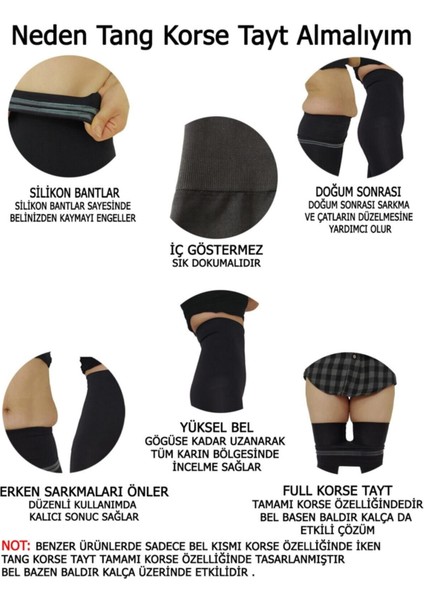 Anında Incelme Siyah Yüksek Bel Korse Tayt Toparlayıcı Korse fırsatları