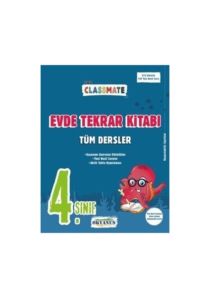 Okyanus 2026 4. Sınıf Tüm Dersler Classmate Evde Tekrar Kitabı