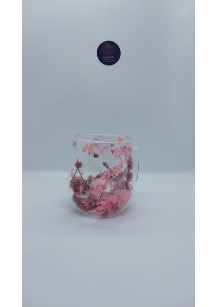 Isıya Dayanıklı Çift Cidarlı Canlı Kurutulmuş Çiçekli 250 ml fiyatları