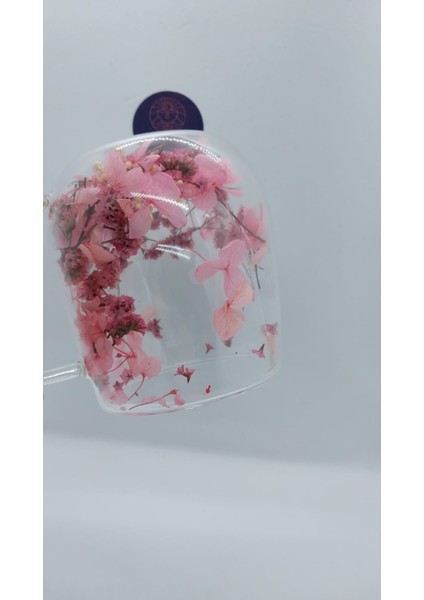 Isıya Dayanıklı Çift Cidarlı Canlı Kurutulmuş Çiçekli 250 ml fırsatları