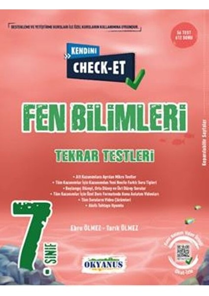 Okyanus 2026 7. Sınıf Kendini Check et Fen Bilimleri Tekrar Testleri