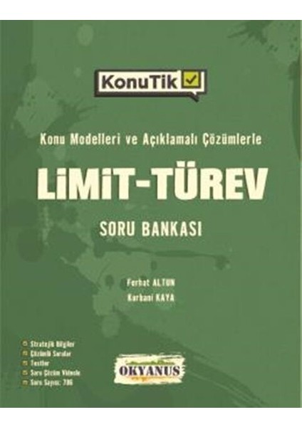 Okyanus 2026 Ayt konutik Limit türev Soru Bankası