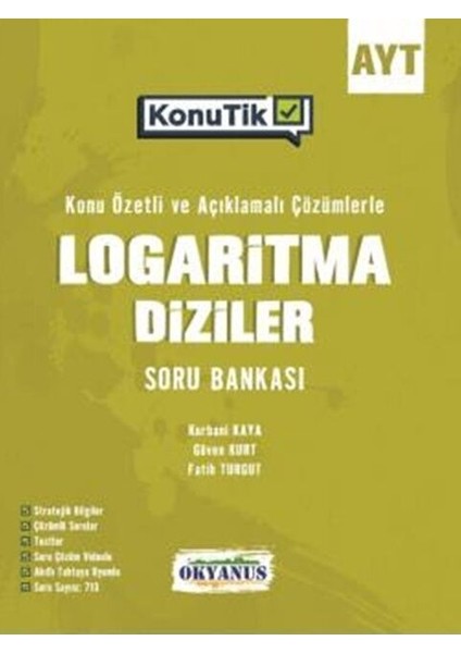 Okyanus 2026 Ayt konutik Logaritma Diziler Soru Bankası