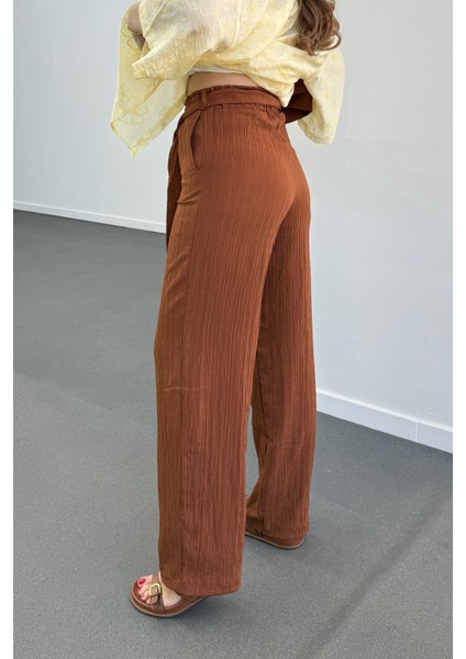 Grace Beli Lastikli Müslin Kumaş Pantolon modelleri