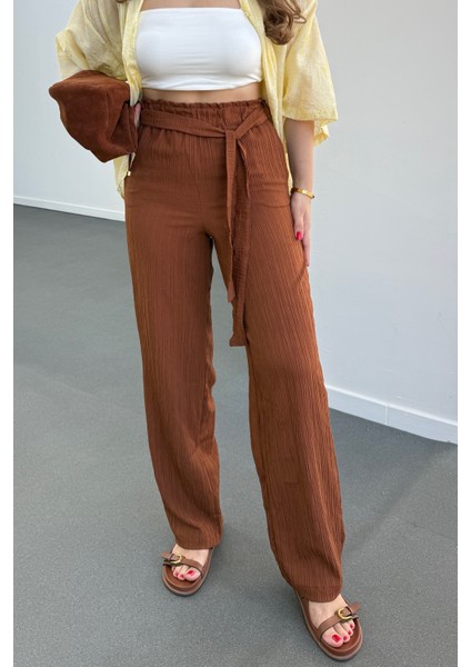 Grace Beli Lastikli Müslin Kumaş Pantolon fırsatları