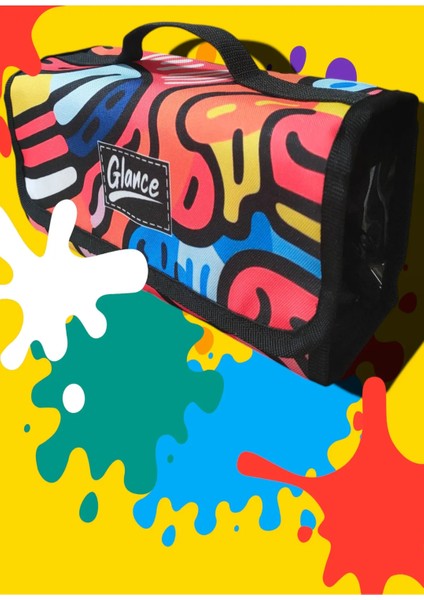 4 Bölümlü Renkli Desen Kalem Çantası Monami Live Color Su Bazlı 36`lı Marker Water Based Twin Set fırsatları