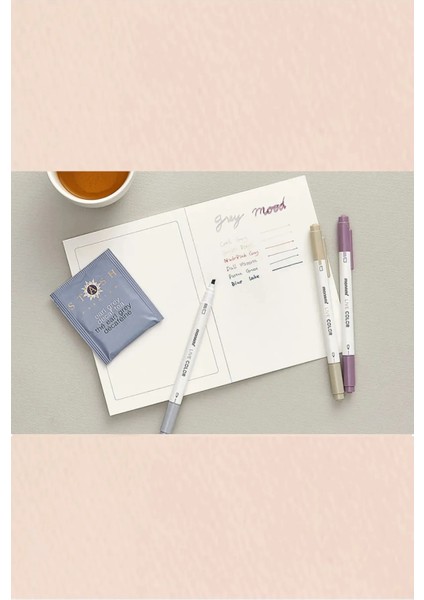 4 Bölümlü Renkli Desen Kalem Çantası Monami Live Color Su Bazlı 36`lı Marker Water Based Twin Set