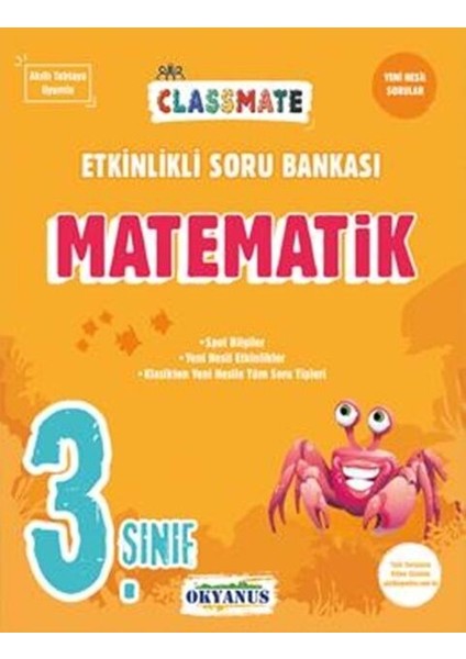 Okyanus 2026 3. Sınıf matematik classmate etkinlikli Soru Bankası