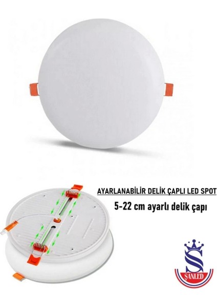 Ayarlı Çap 36W Beyaz Işık LED Spot (5-22 Çaplı ) 1 Adet modelleri
