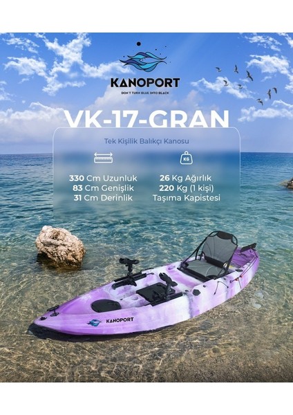 Vk-17 Gran Tek Kişilik Balıkçı Kanosu