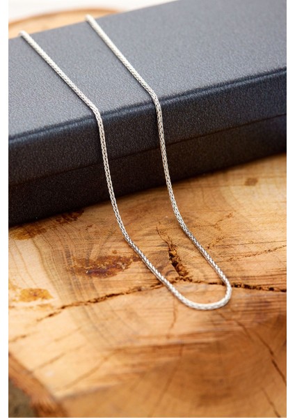 925 Ayar Gümüş Spiga Zincir Kolye 1,2 mm Genişlik 60 cm