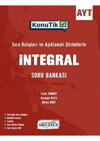Okyanus 2026 Ayt Konutik Integral Soru Bankası