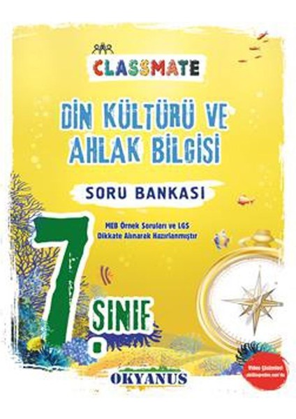 Okyanus 2026 7. Sınıf Din Kültürü ve Ahlak Bilgisi Classmate Soru Bankası