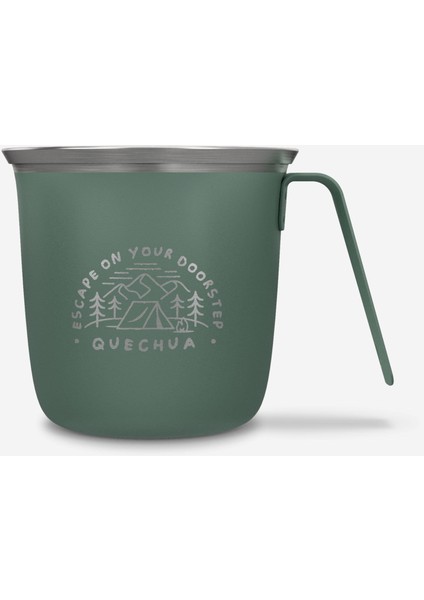 Quechua Outdoor Paslanmaz Çelik Bardak - 0,3 L - Yeşil - 500