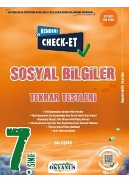 Okyanus 2026 7. Sınıf Kendini Check Et Sosyal Bilgiler Tekrar Testleri