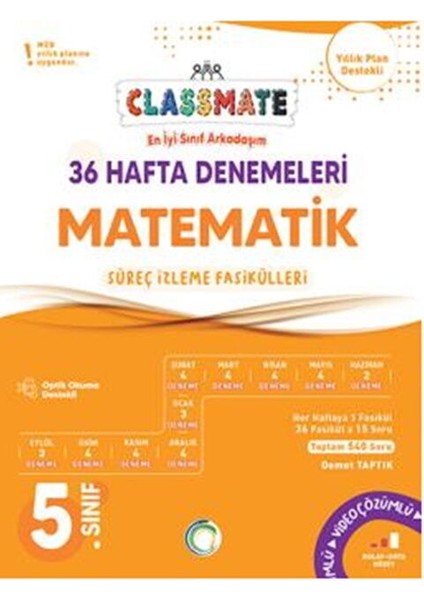 Okyanus 2026 5. Sınıf Matematik Classmate 36 Hafta Denemeleri