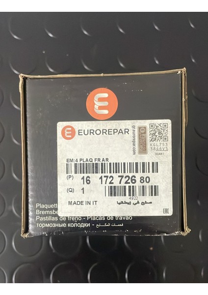 1617272680 Arka Balata Set 308/3008/508/5008/C4 Iı/ds4/ds5