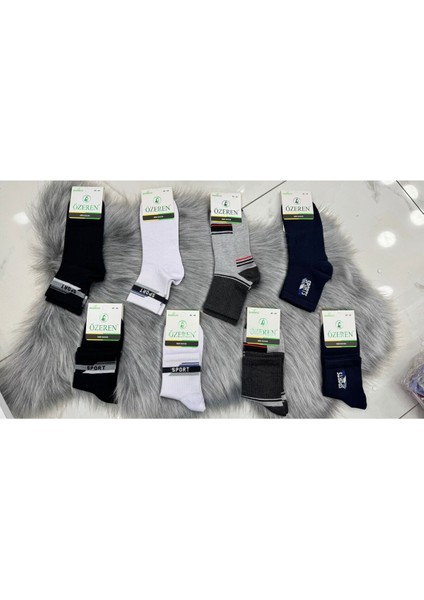 Iç Giyim Özeren Lüx Spor Kısa Bambu Erkek Çorap Ekonomik Paket (12 Adet)