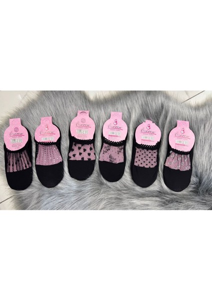 Iç Giyim Özeren Lüx Tüllü Babet Çorap Ekonomik Paket (12 Adet)