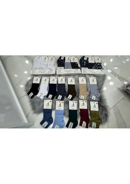 Iç Giyim Özeren Lüx Bambu Kısa Erkek Çorap Ekonomik Paket (12 Adet)