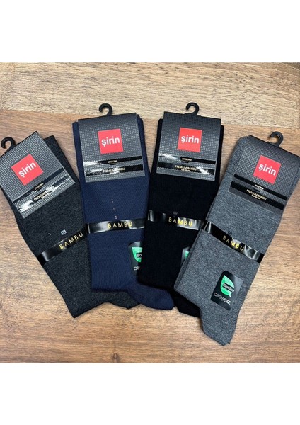%95 Bambu Mevsimlik Erkek Çorap (12 Adet) 40-44