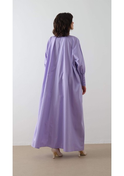 Poplin Gömlek Elbise Lila indirimleri