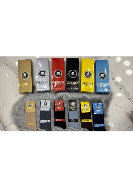 Iç Giyim Özeren Lüx Cotton Klasik Erkek Çorap Ekonomik Paket (12 Adet)