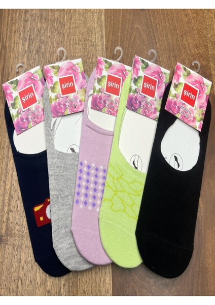 Şirin Desenli Likralı Babet Çorap (12 Adet) 36-40 Numara