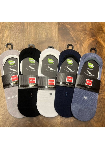 Bambu Kumaş Babet Silikonlu Dikişsiz Erkek Çorap (12 Adet) 40-44