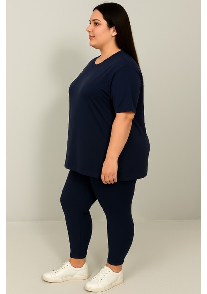 Kadın Büyük Beden Kısa Kollu Tayt Takım 8210-25 fiyatları