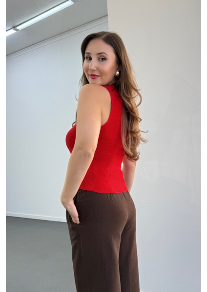 Selanik Kumaş Bisiklet Yaka Likralı Atlet modelleri