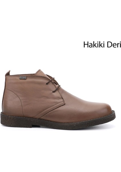Gön Hakiki Deri Oxford Kalıp Kauçuk Taban Bağcıklı Kadın Günlük Bot 51456