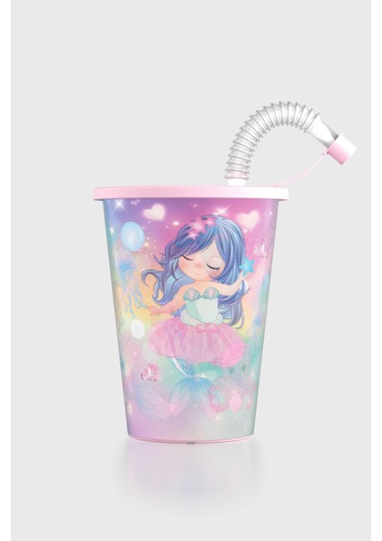 Layt Kids Desenli 420 ml Pipetli Pp Bardak 142025 Pembe