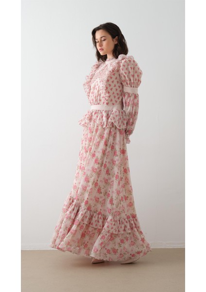 Üst Bedeni Parçalı Elbise Pembe fırsatları