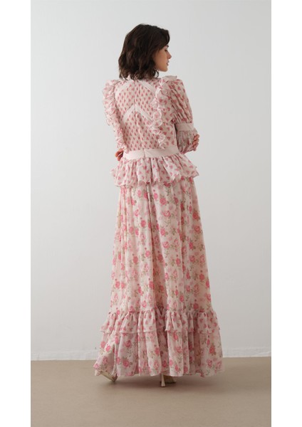 Üst Bedeni Parçalı Elbise Pembe indirimleri