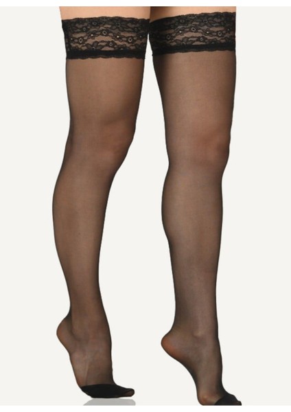 Iç Giyim Nbb 15 Den Dantelli Silikonlu Jartiyer Çorap