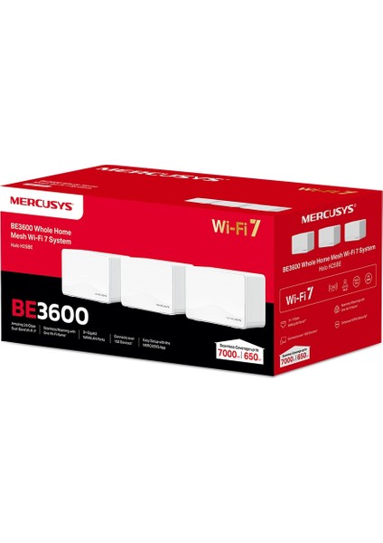Halo H25BE(3-PACK) | Wi-Fi 7 Mesh Sistemi | BE3600 Mbps Hız | Fiber Uyumlu | Dual-Band | 3X1G Port | 650 M² Kapsama | Mlo | 320 Mhz, 4k-Qam | 8k Yayın | Kolay Kurulum ve Kullanım fırsatları