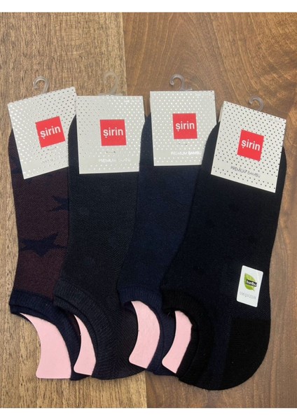 Koyu Renkler Bambu Sneakers Çorap (12 Adet) 36-40 Numara
