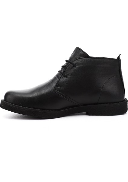 Kadın Siyah Oxford Kalıp Kauçuk Taban Hakiki Deri Bot fırsatları