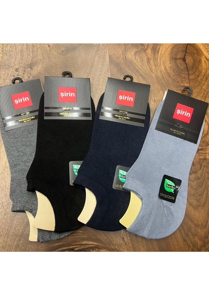 Bambu Kumaş Sıfır Konç Patik Erkek Çorap (12 Adet) 40-44