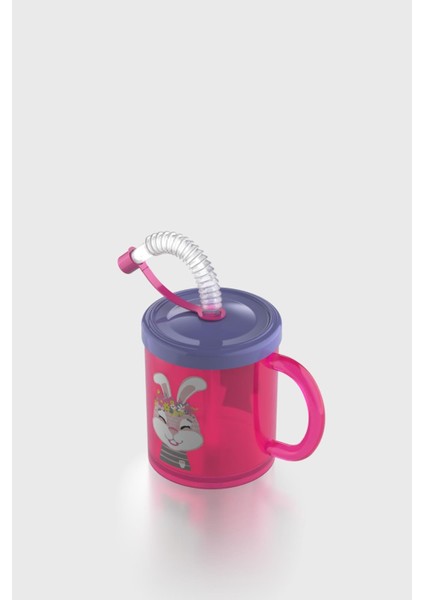 Ruby Tavşan Desenli 210 ml Pipetli Kulplu Pp Bebek Bardağı 142003 Pembe-Mor fiyatları