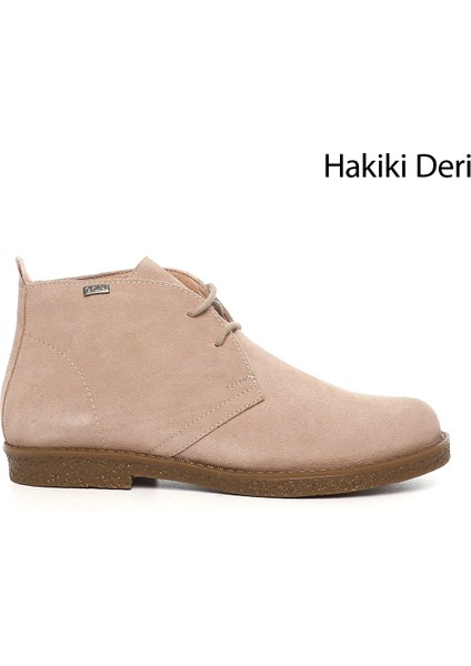 Gön Hakiki Deri Oxford Kalıp Kauçuk Taban Bağcıklı Kadın Günlük Bot 51456