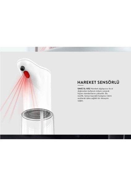 Sıvı Sabunluk Otomatik Sensörlü Kremlik Şampuanlık Pilli Hareket Sensörlü Fotoselli 300ML modelleri