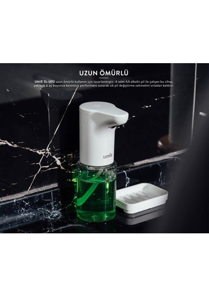 Sıvı Sabunluk Otomatik Sensörlü Kremlik Şampuanlık Pilli Hareket Sensörlü Fotoselli 300ML fırsatları