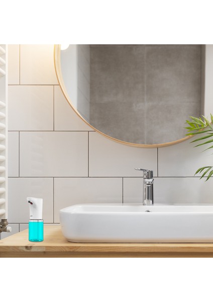 Sıvı Sabunluk Otomatik Sensörlü Kremlik Şampuanlık Pilli Hareket Sensörlü Fotoselli 300ML indirimleri